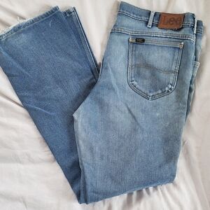 Lee Distressed/Grunge Vtg 80's Jeans Sz 40x34 (Actual 36"x33") Union Made USA